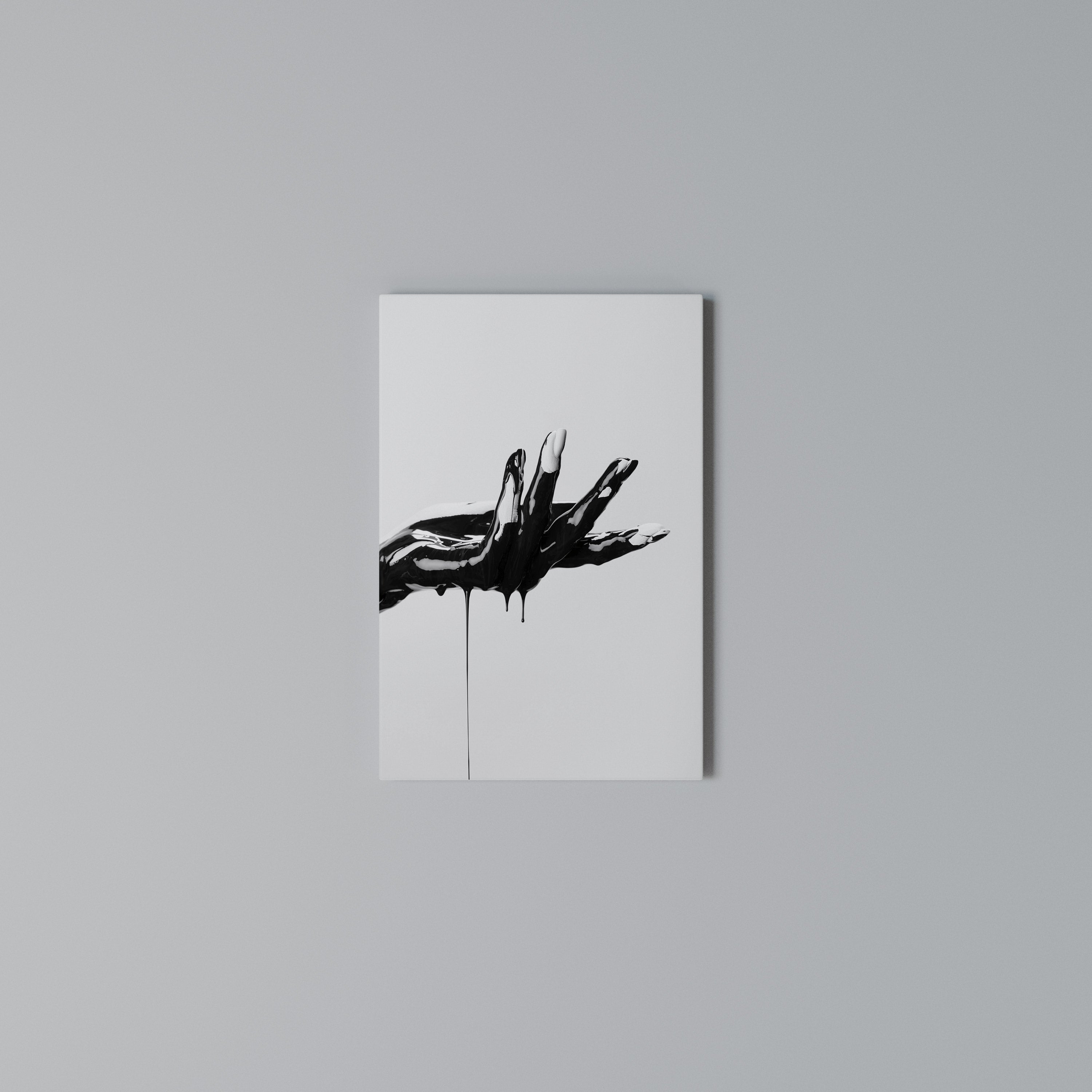 BLACK VISCOSITY Cuadro en lienzo vertical