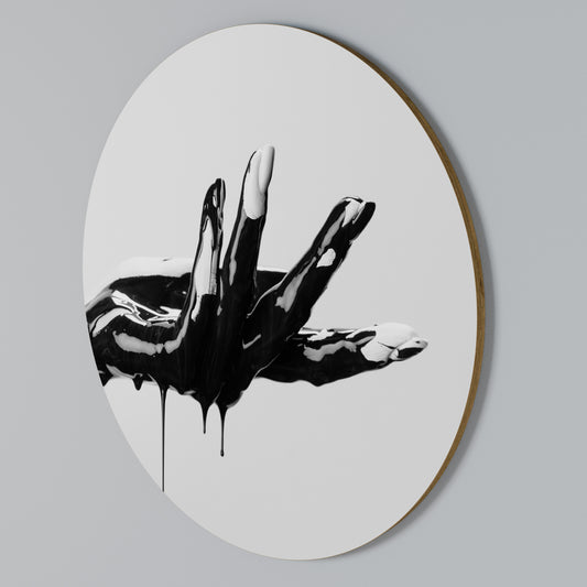 BLACK VISCOSITY Arte de pared redondo