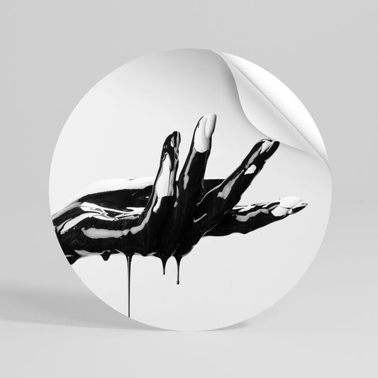 BLACK VISCOSITY Vinilo adhesivo redondo