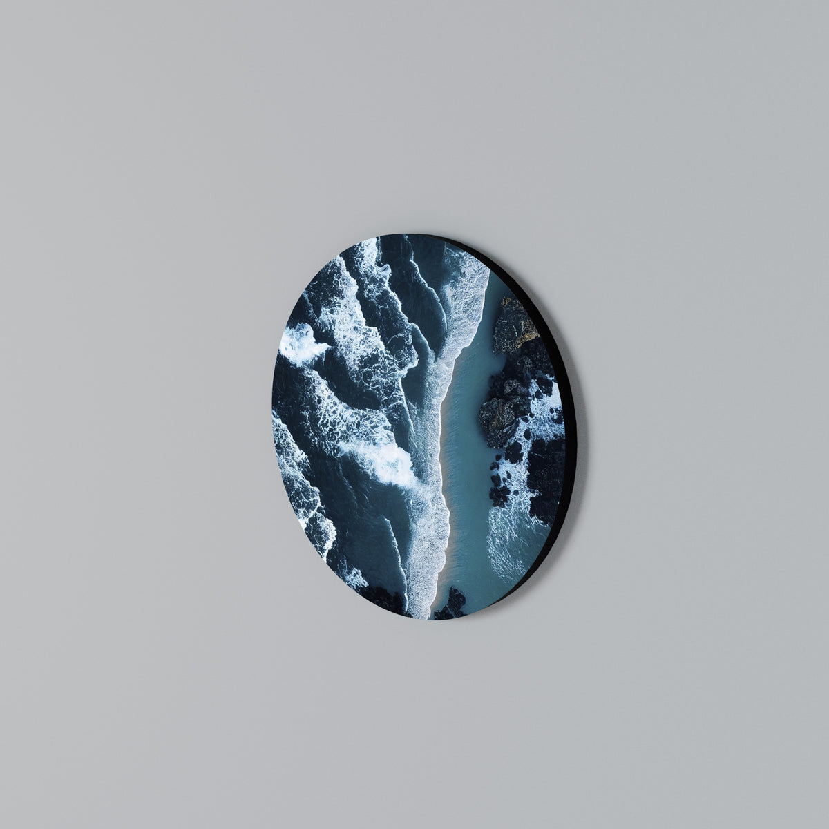 COSMIC COASTLINE Arte de pared redondo