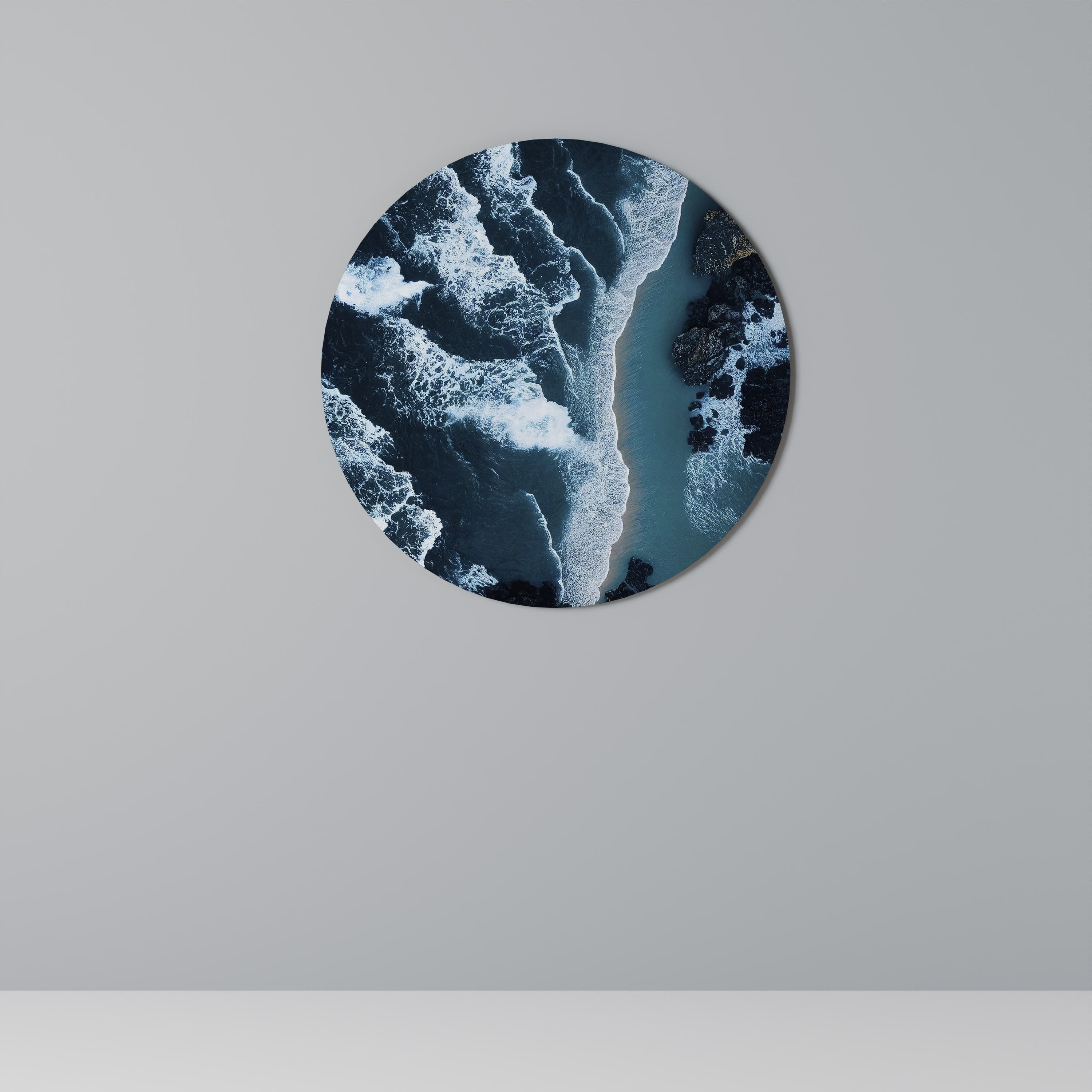 COSMIC COASTLINE Round Wall Art