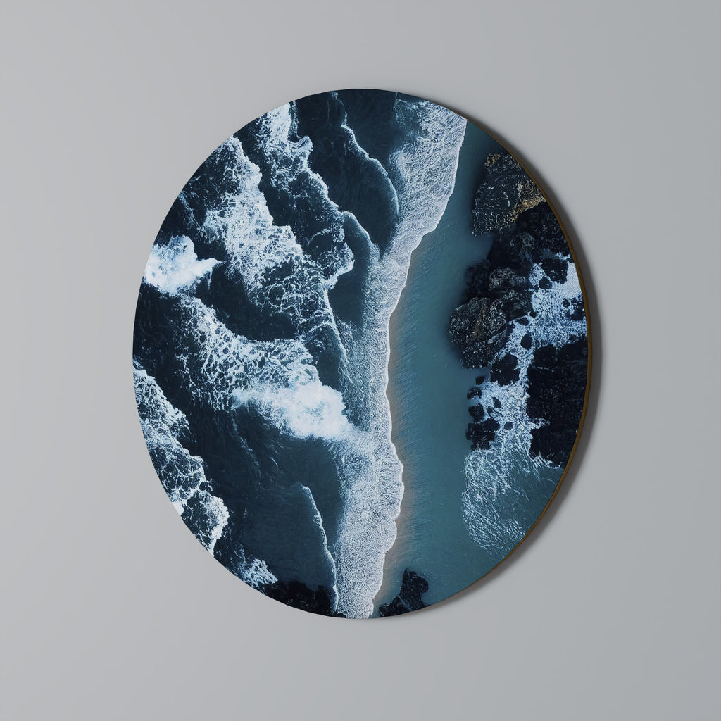 COSMIC COASTLINE Round Wall Art