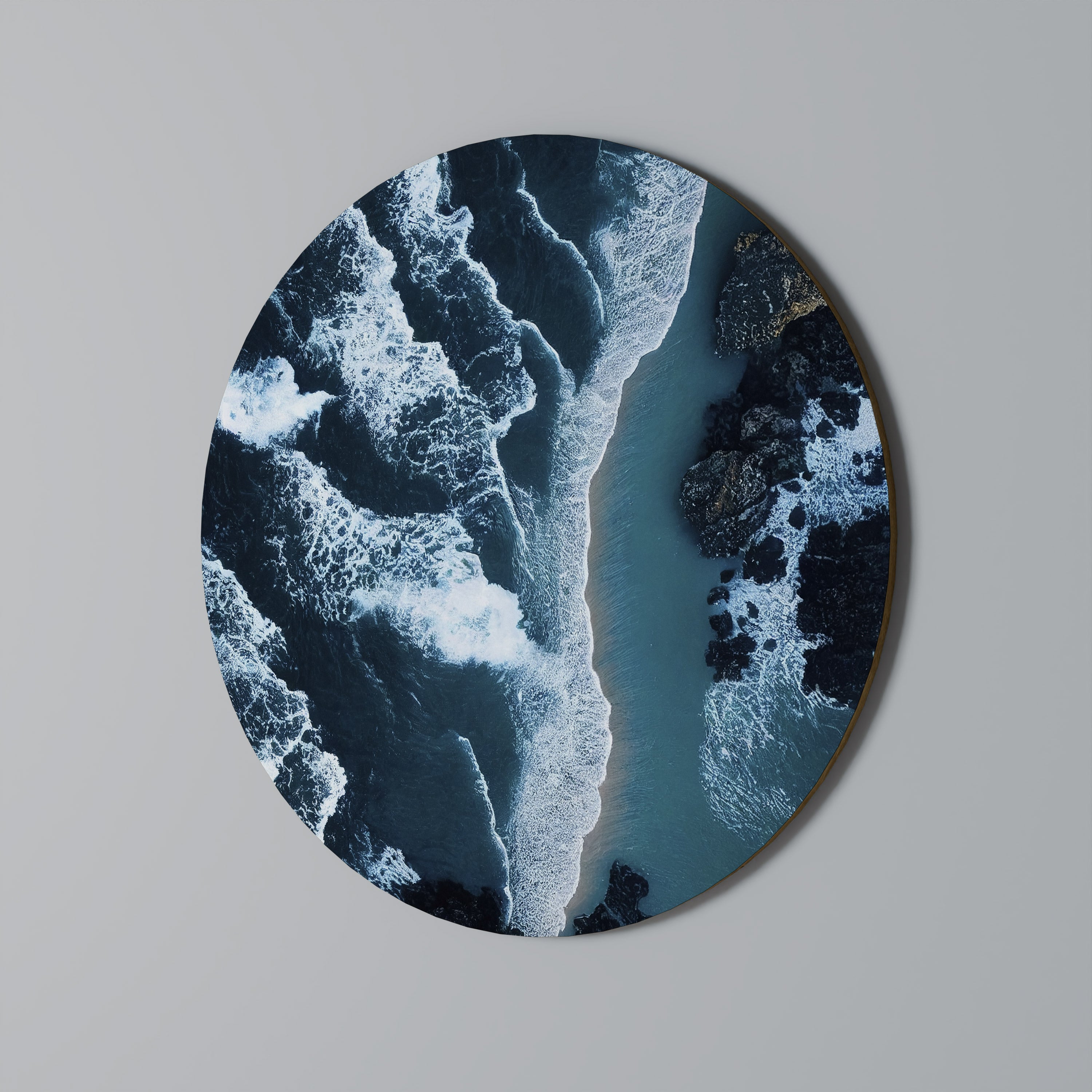 COSMIC COASTLINE Round Wall Art