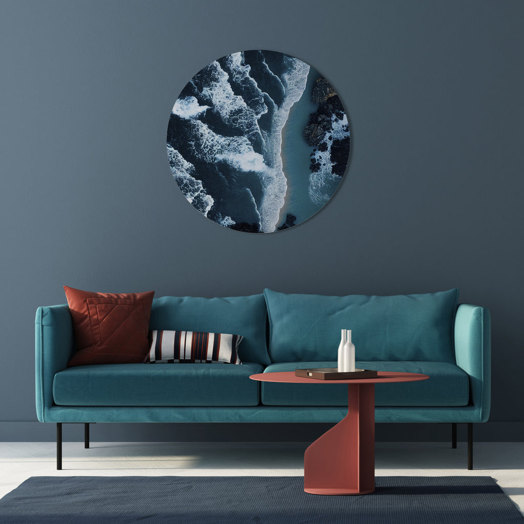 COSMIC COASTLINE Round Wall Art