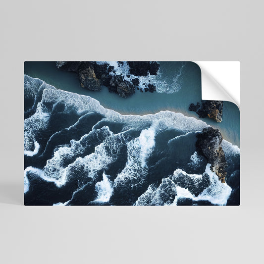 COSMIC COASTLINE Póster adhesivo horizontal