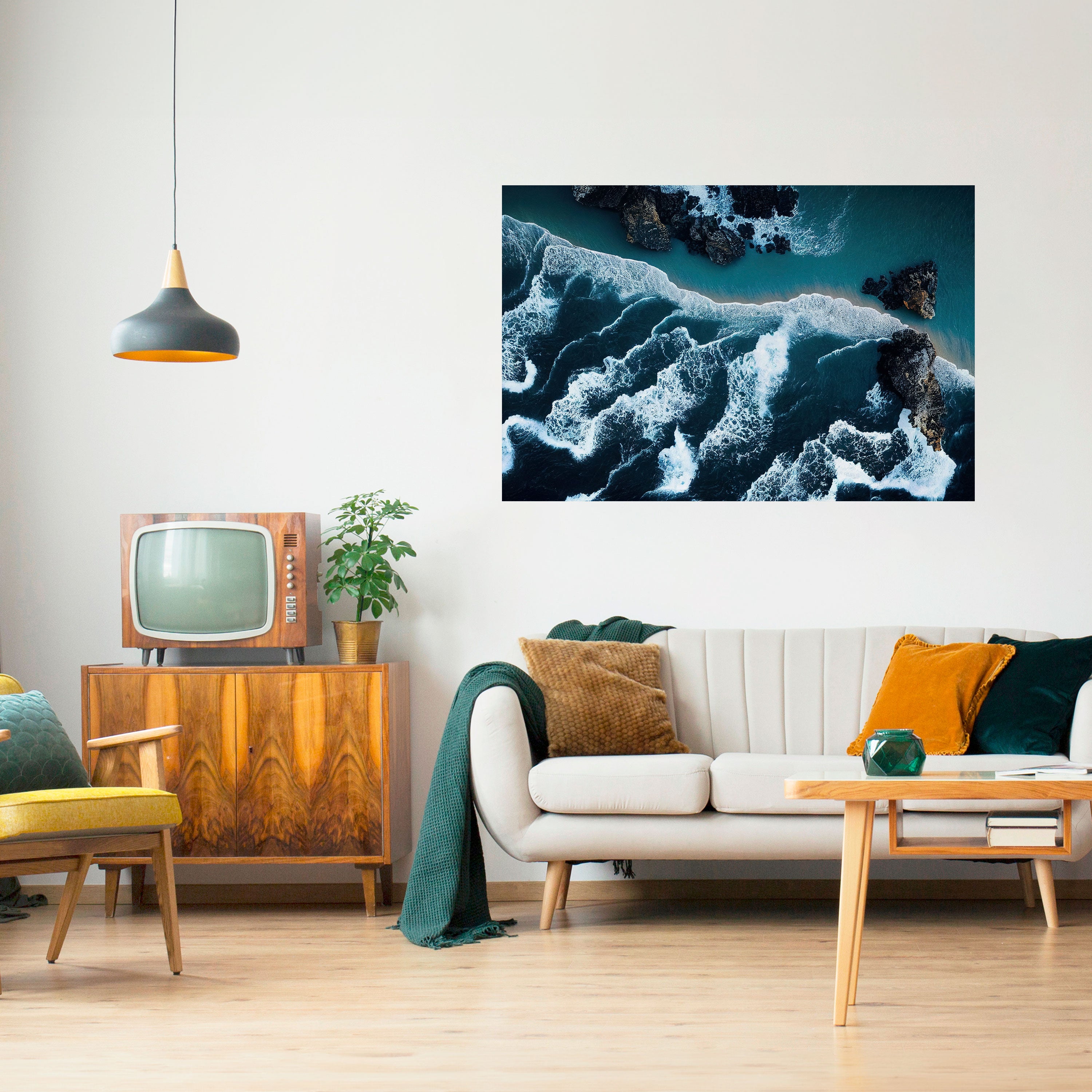 Póster horizontal autoadhesivo COSTA CÓSMICA