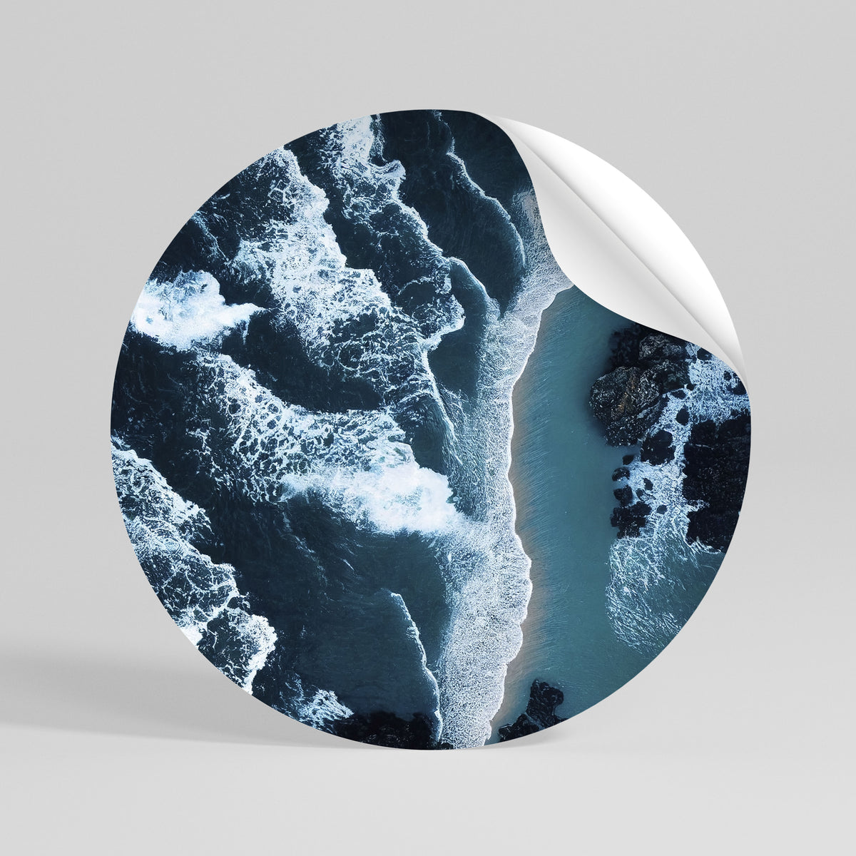 COSMIC COASTLINE Vinilo adhesivo redondo