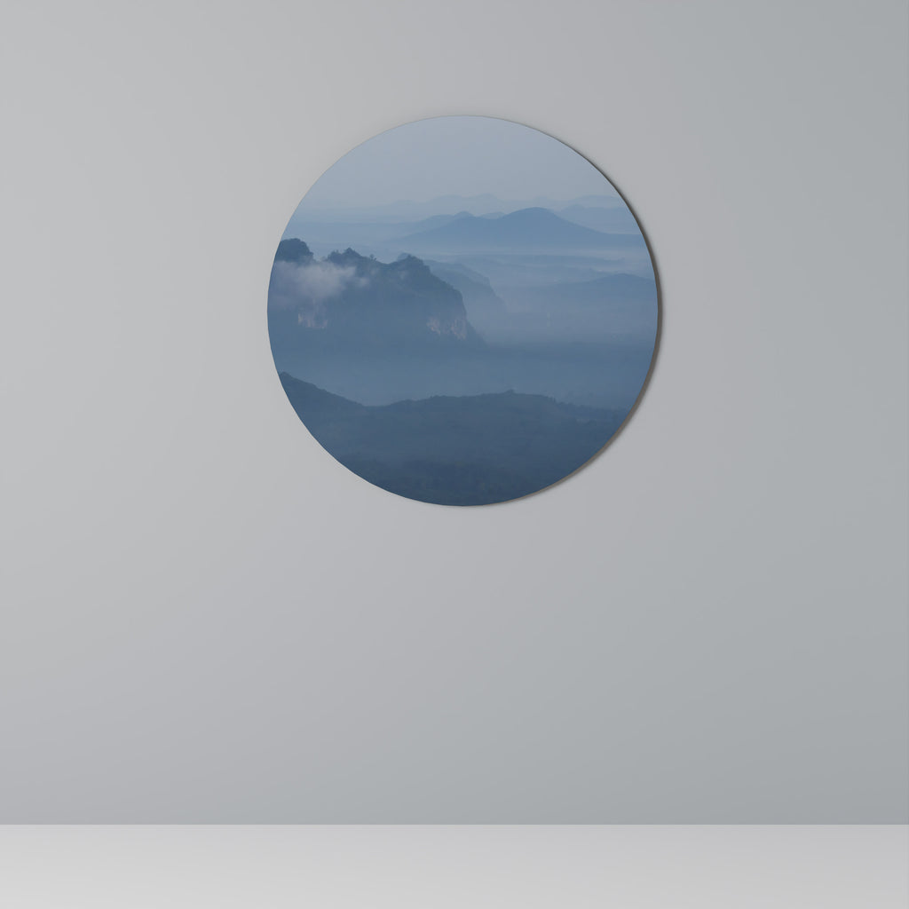 MISTY MOUNTAIN WHISPER Round Wall Art