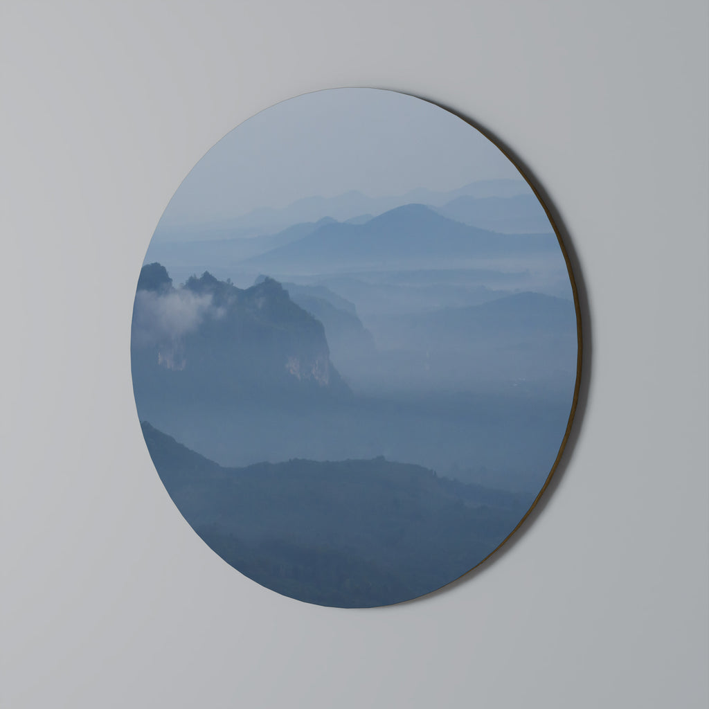 MISTY MOUNTAIN WHISPER Round Wall Art