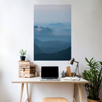 MISTY MOUNTAIN WHISPER Peel and Stick Vertical Poster