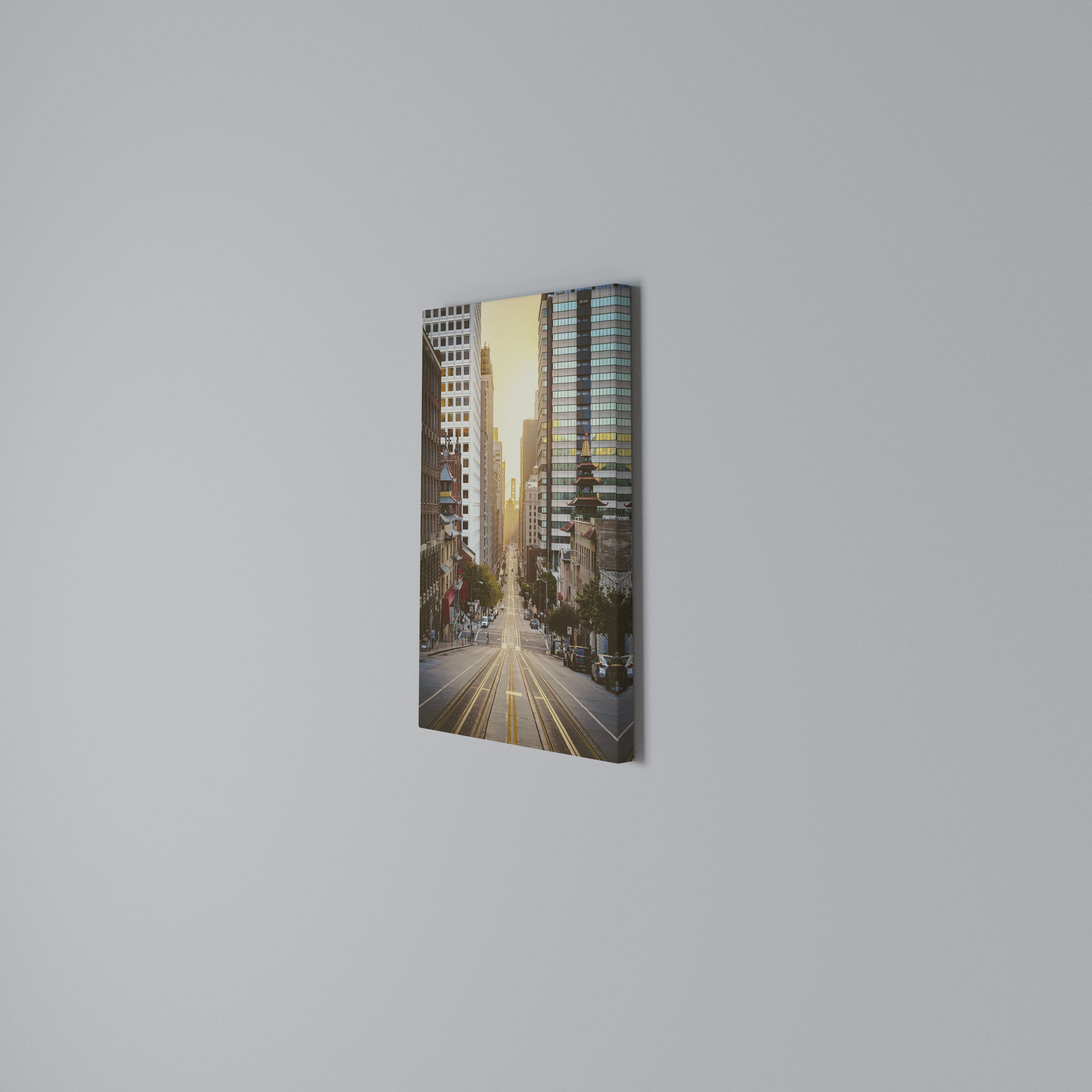 SUNSET CITYSCAPE SYMPHONY Cuadro en lienzo vertical