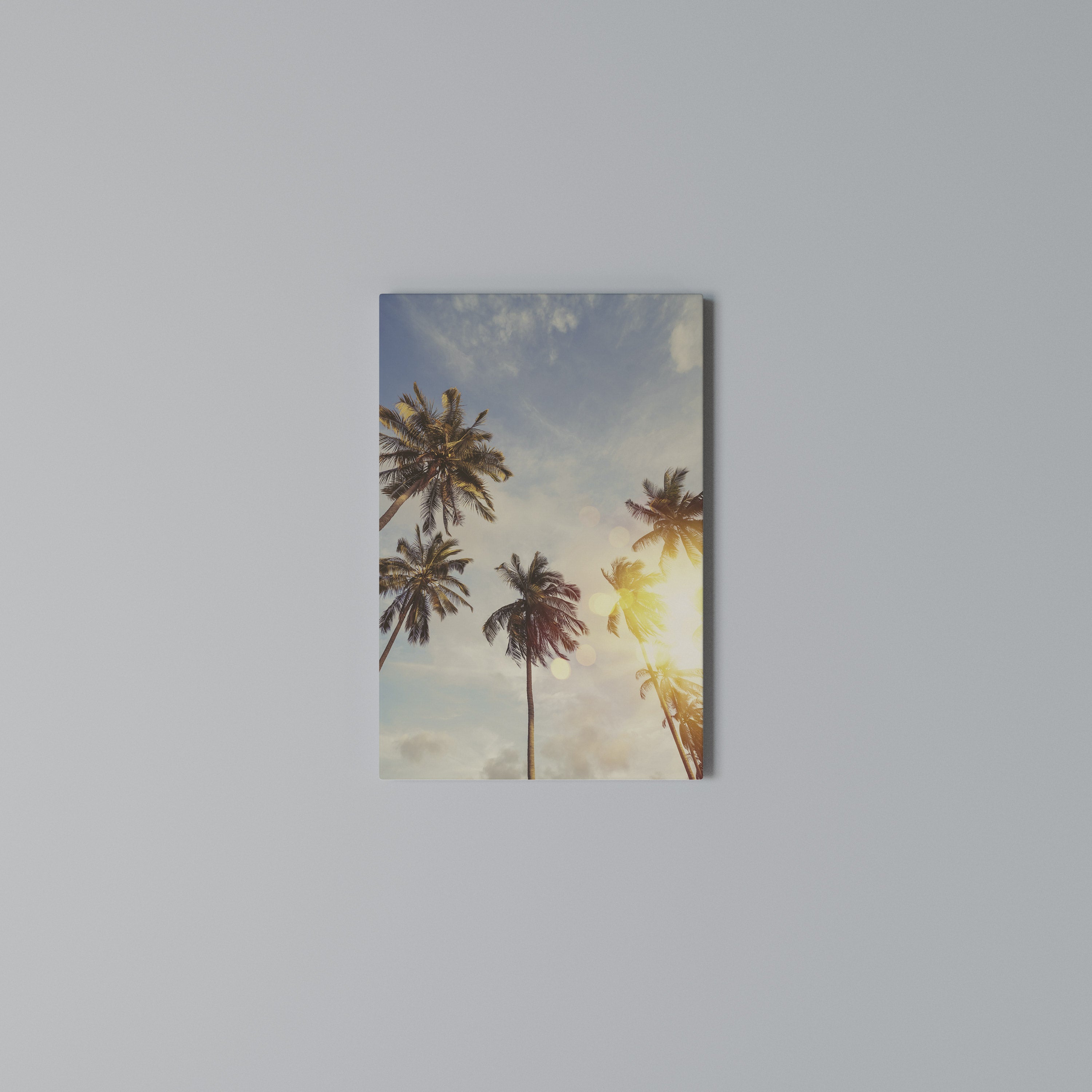 WHISPERING PALM LEAVES Cuadro en lienzo vertical