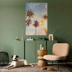 WHISPERING PALM LEAVES Póster Vertical Adhesivo