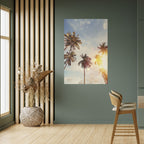 WHISPERING PALM LEAVES Póster Vertical Adhesivo