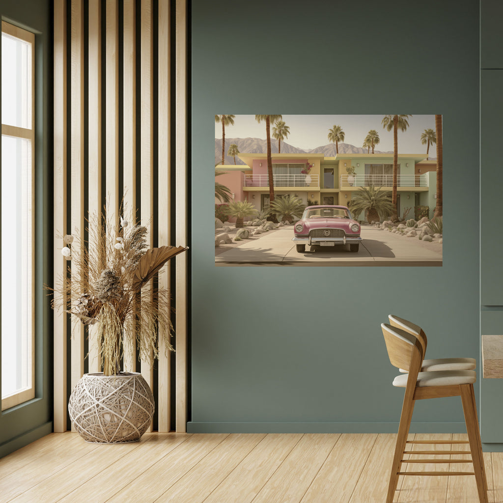 Póster horizontal autoadhesivo estilo californiano