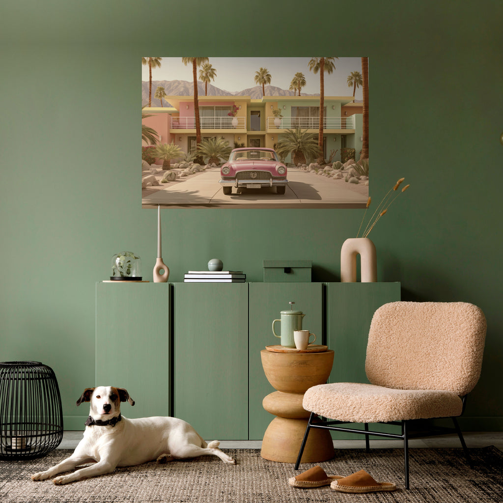 Póster horizontal autoadhesivo estilo californiano