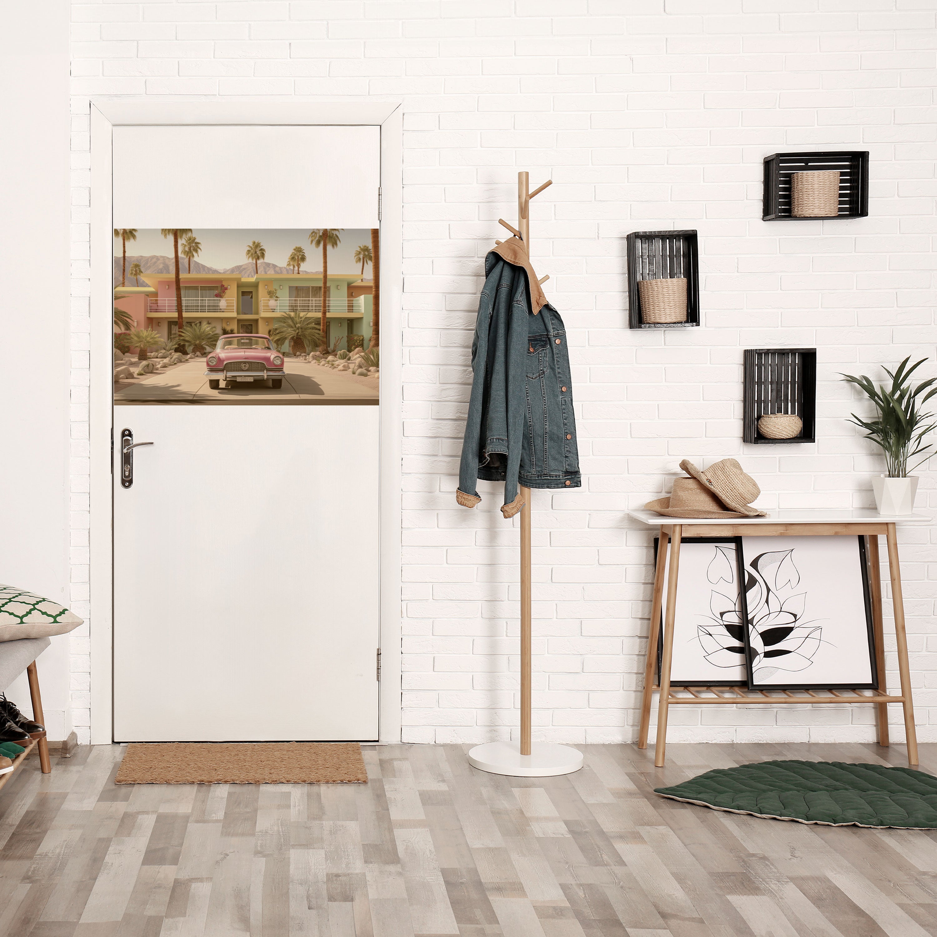 Póster horizontal autoadhesivo estilo californiano