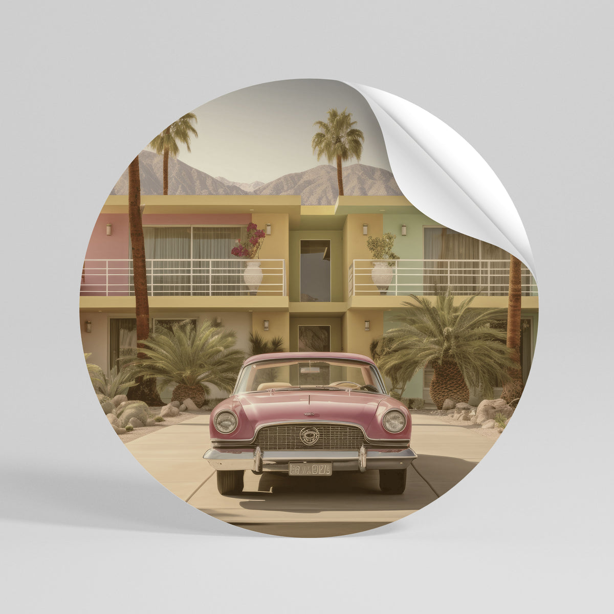 CALIFORNIAN STYLE Vinilo adhesivo redondo