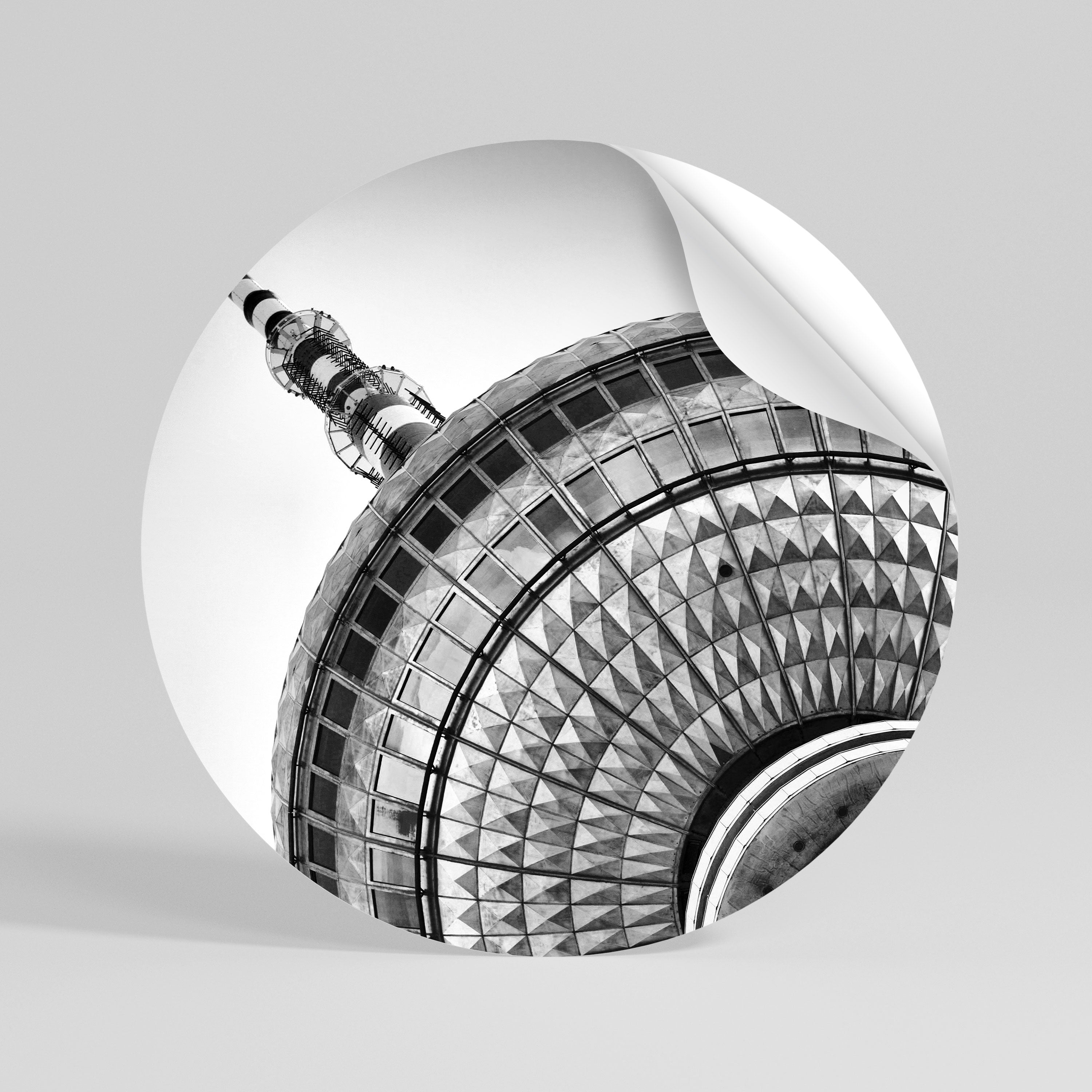 BERLINER FERNSEHTURM Vinilo adhesivo redondo