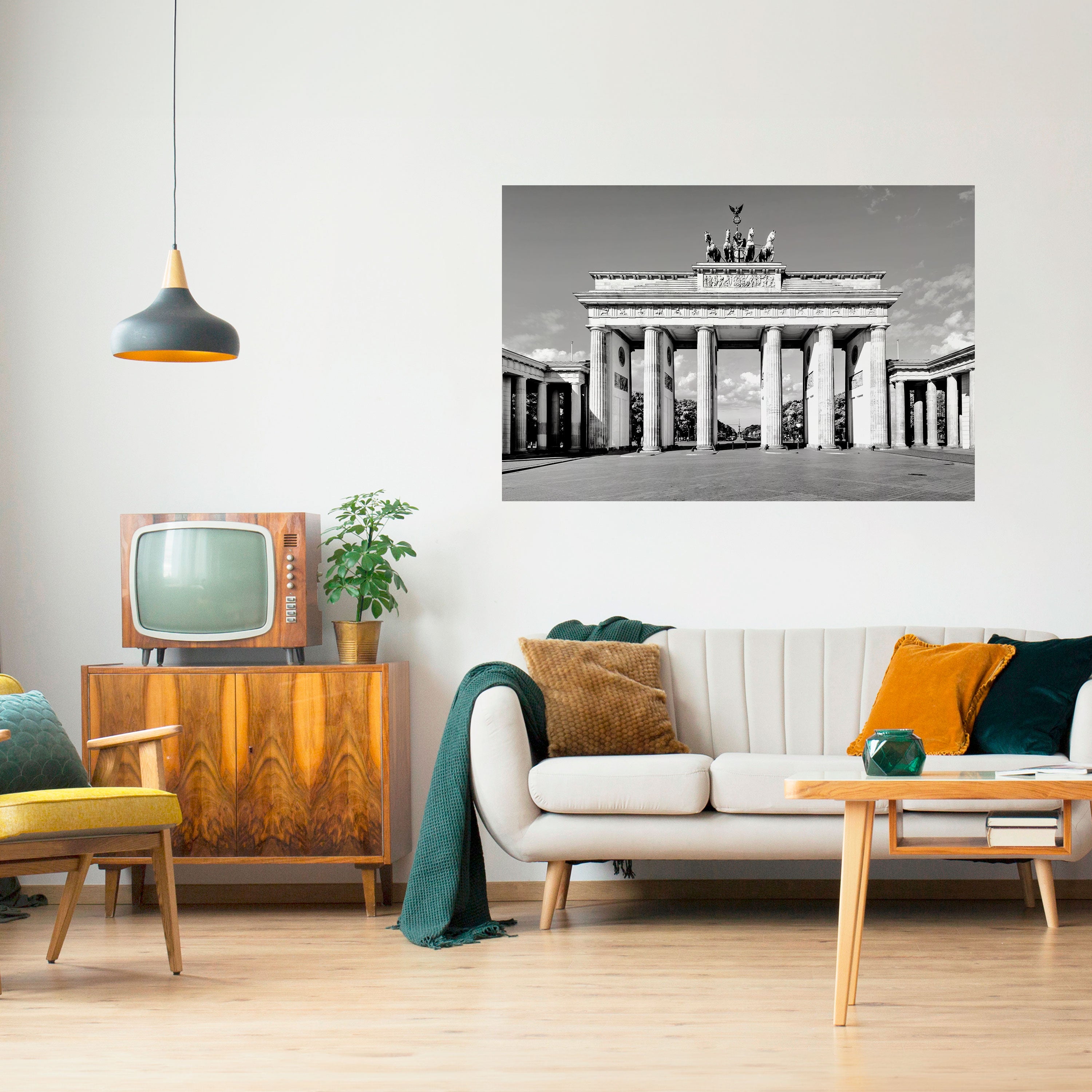 ECOS DE LA HISTORIA Póster horizontal autoadhesivo