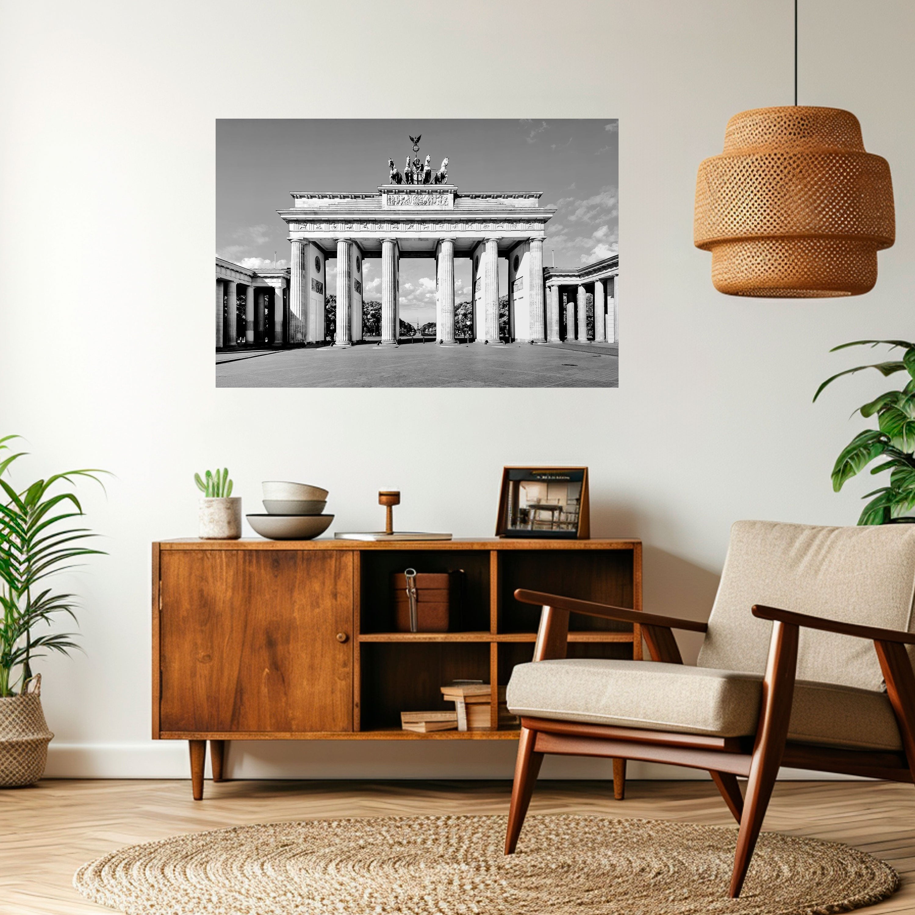 ECOS DE LA HISTORIA Póster horizontal autoadhesivo