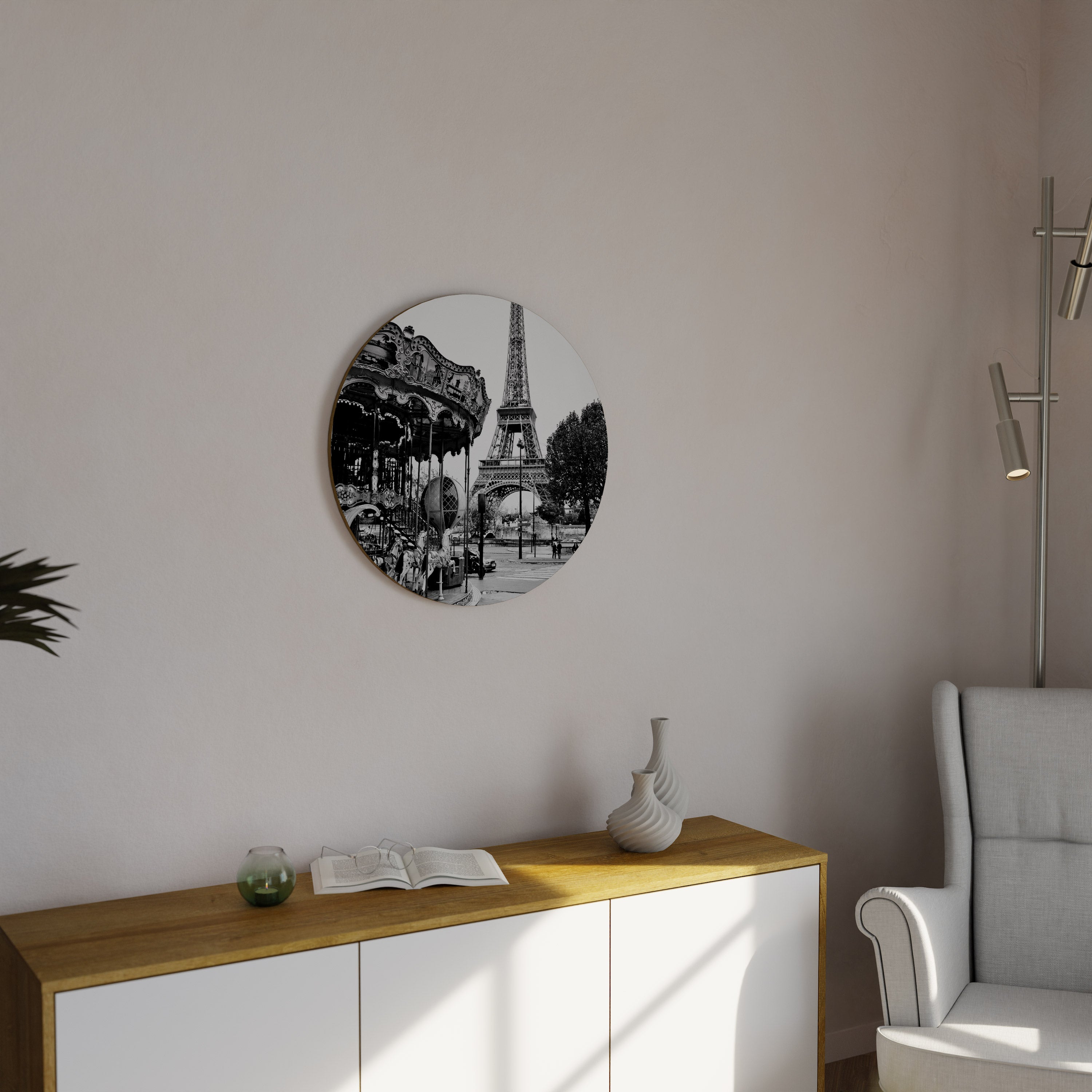 CHARMS OF THE CITY Round Wall Art