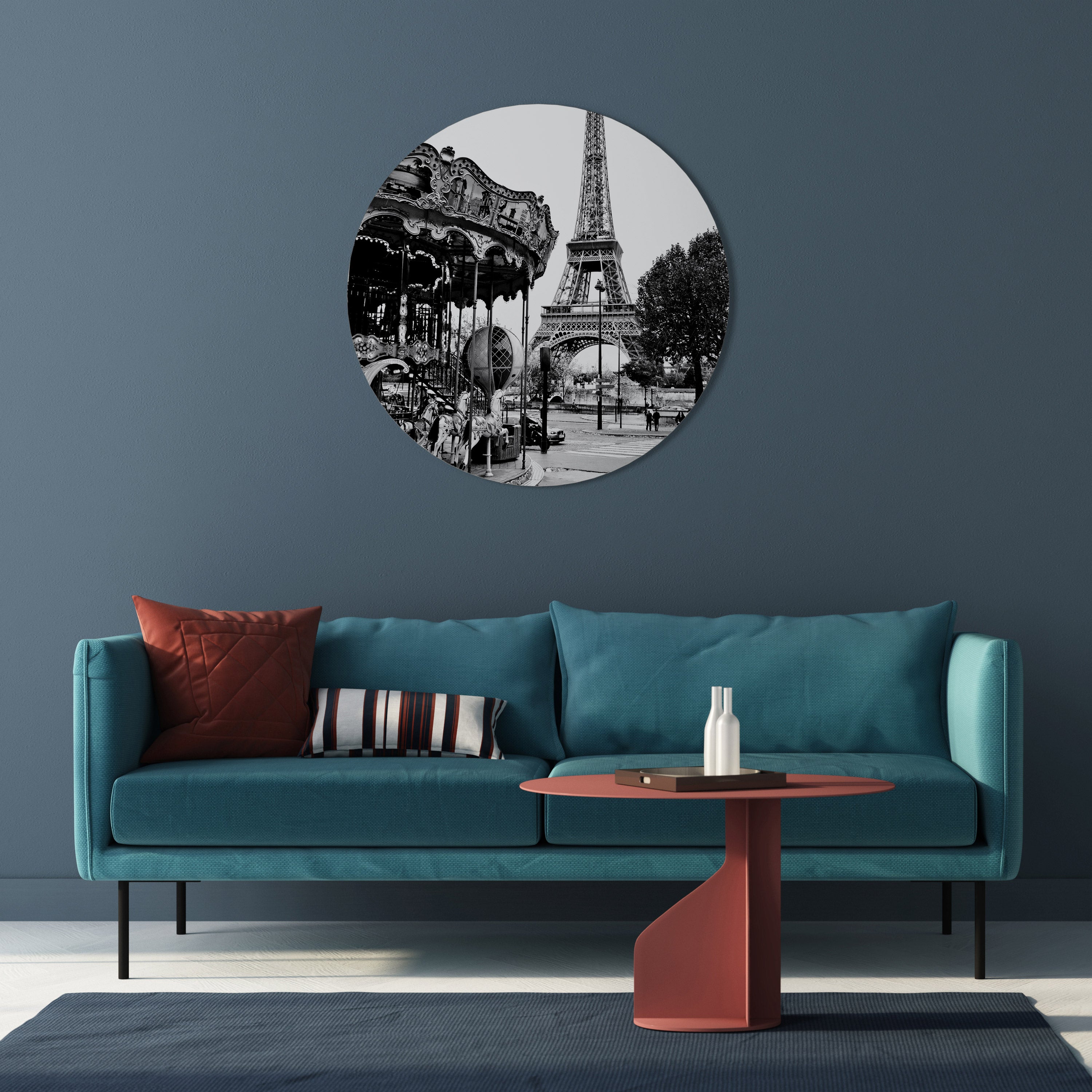 CHARMS OF THE CITY Round Wall Art