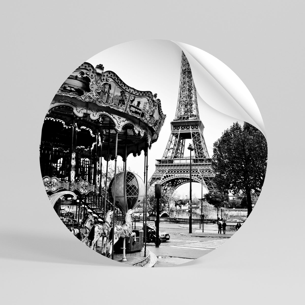 CHARMS OF THE CITY Vinilo adhesivo redondo