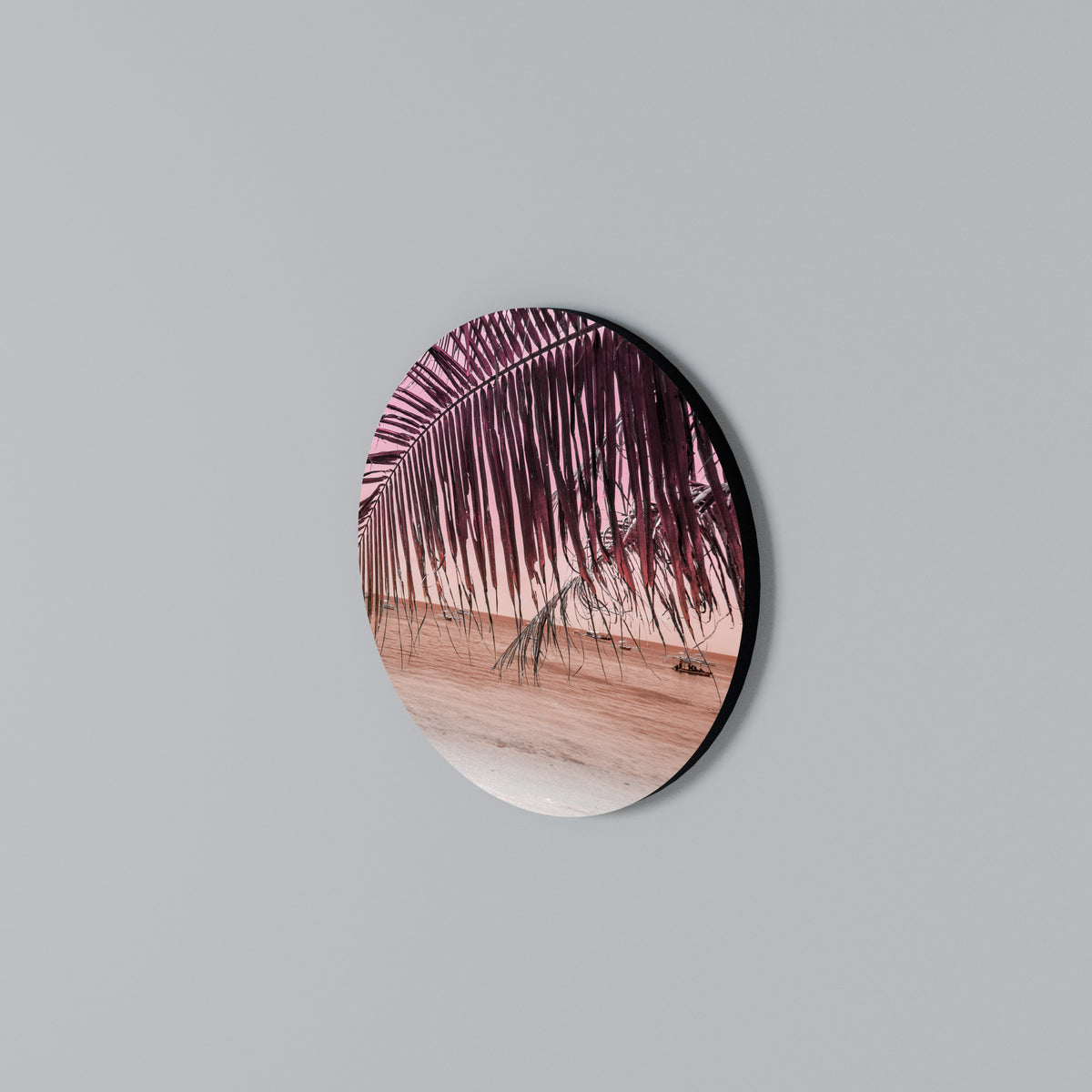 TROPICAL WHISPERS Arte de pared redondo
