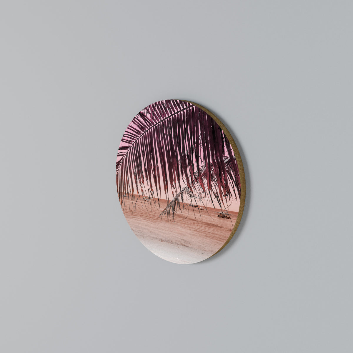TROPICAL WHISPERS Arte de pared redondo