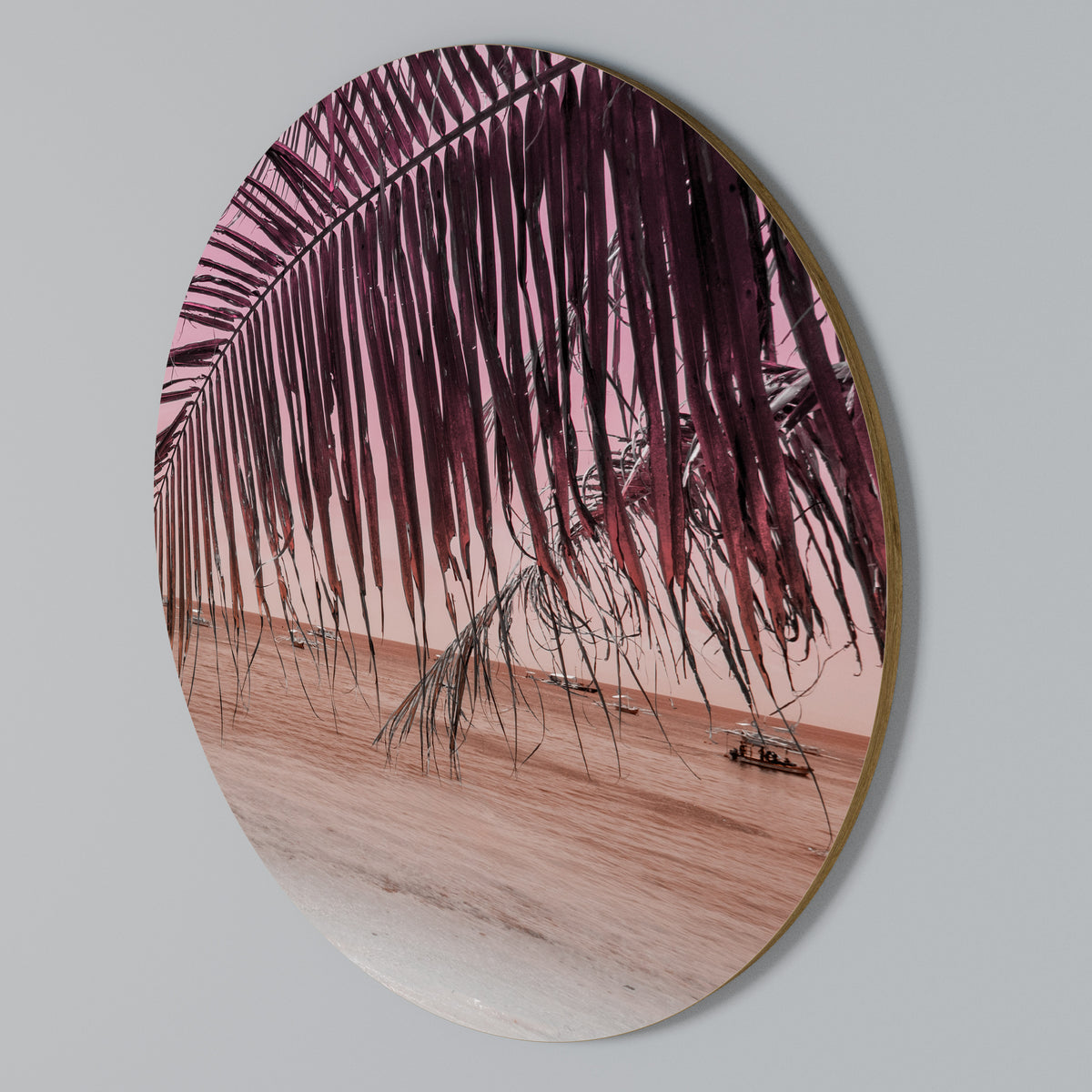 TROPICAL WHISPERS Arte de pared redondo