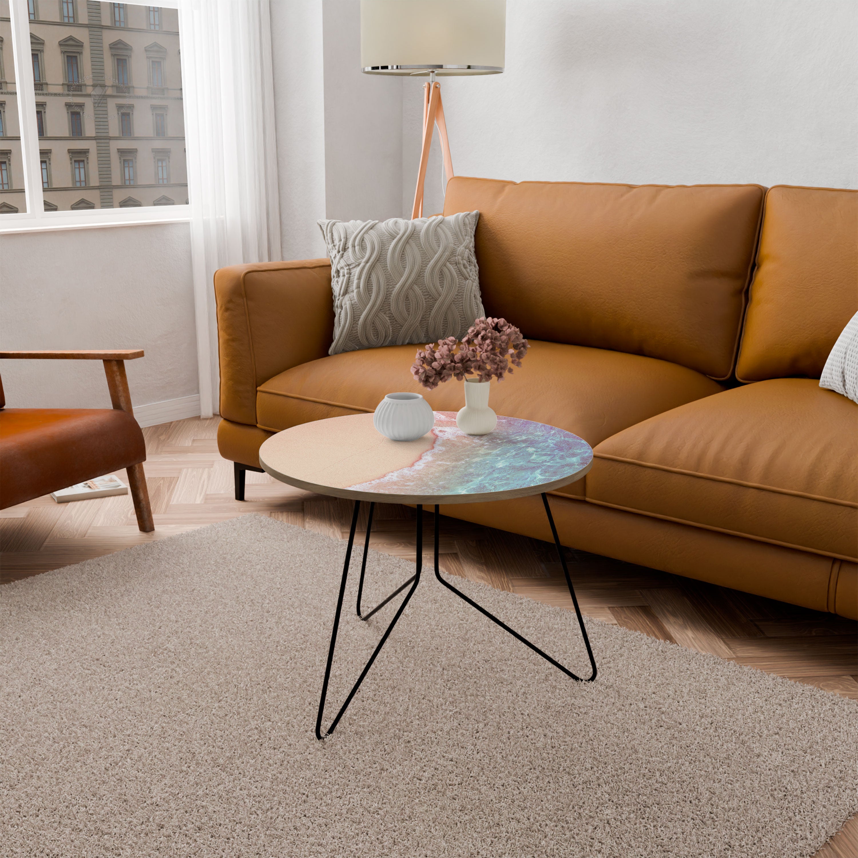 Mesa de centro 69 en tonos arena de ensueño