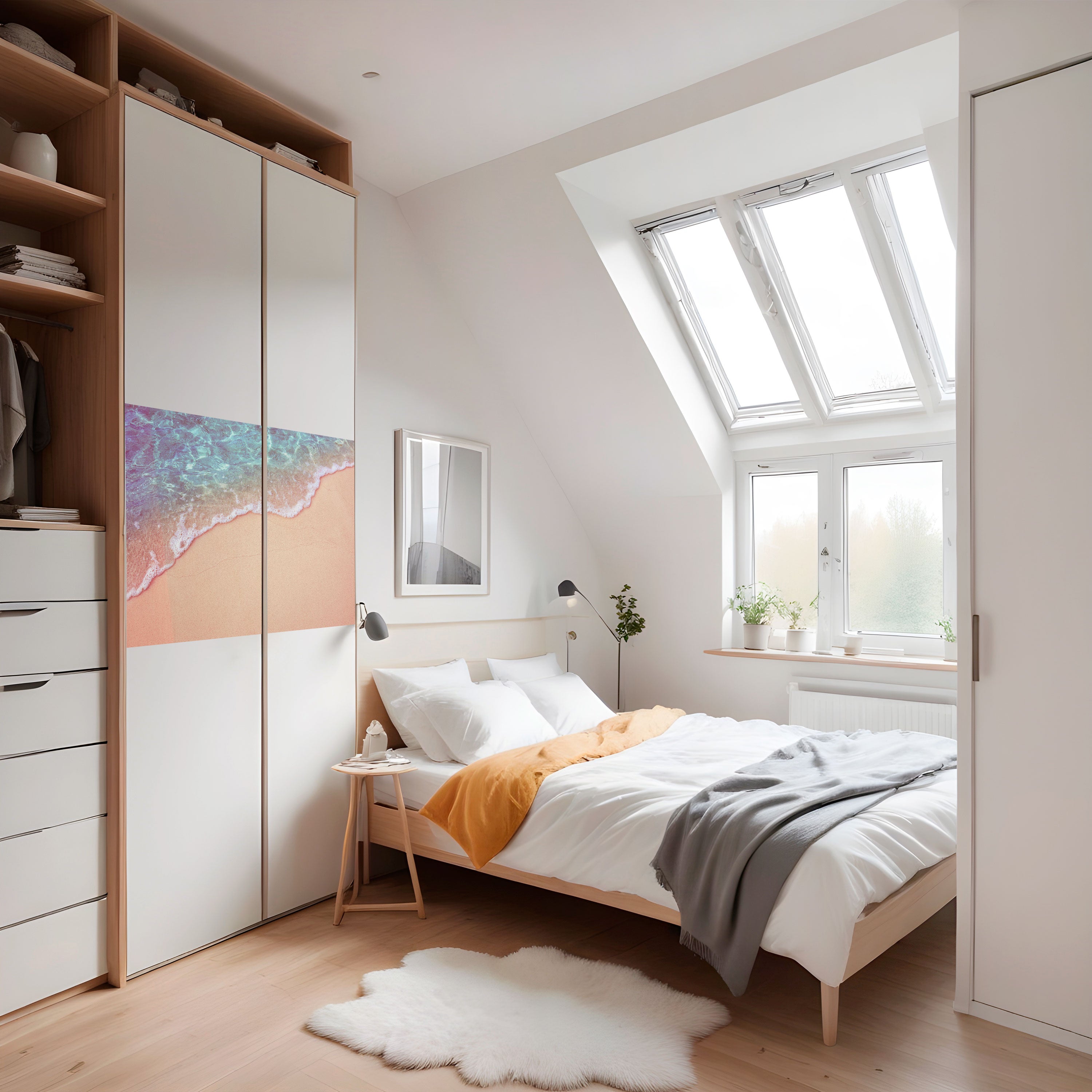 TONOS DE PAISAJE DE ARENA DE ENSUEÑO Póster horizontal autoadhesivo