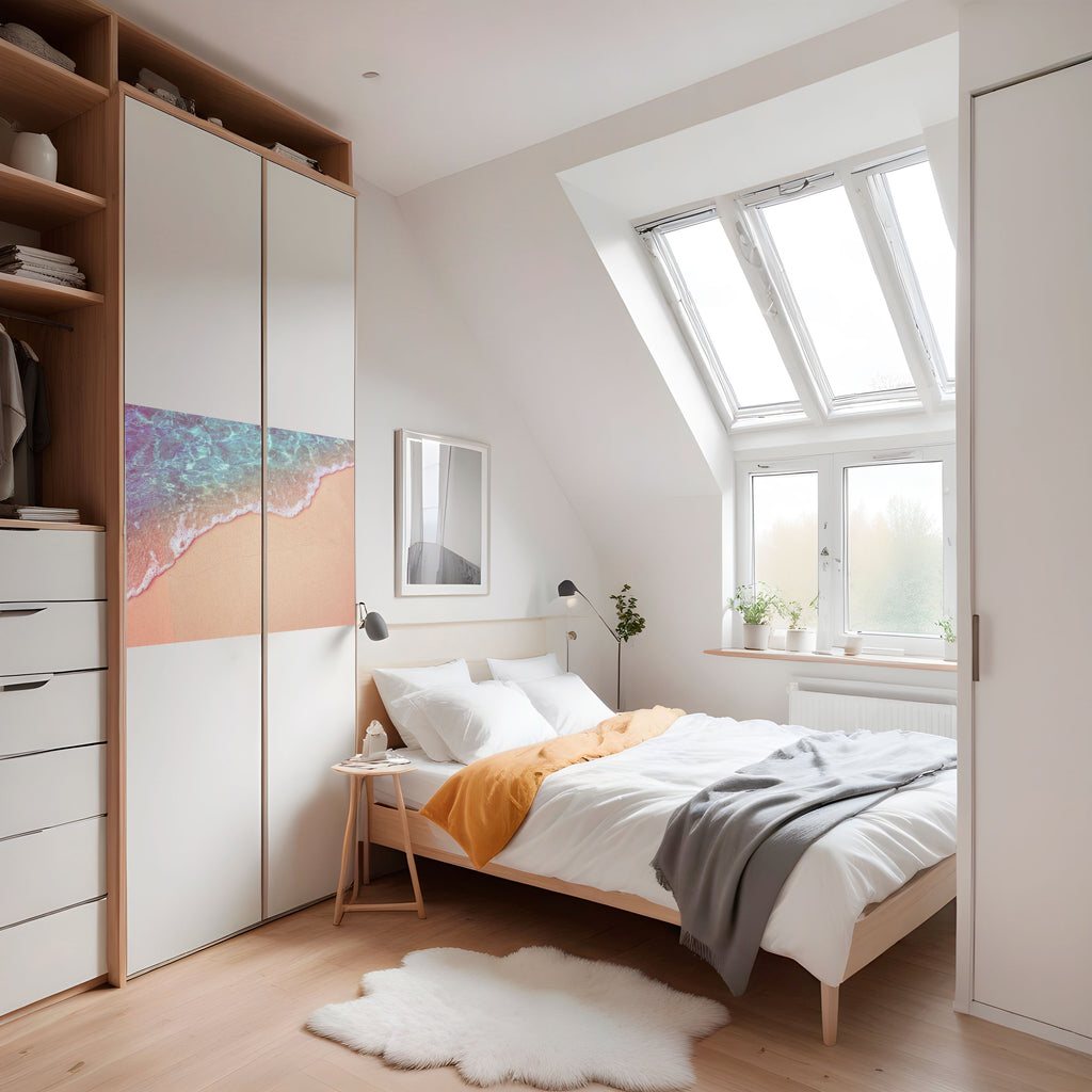 TONOS DE PAISAJE DE ARENA DE ENSUEÑO Póster horizontal autoadhesivo