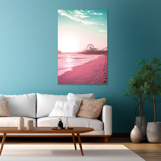 PASTEL COAST VIBES Cuadro en lienzo vertical