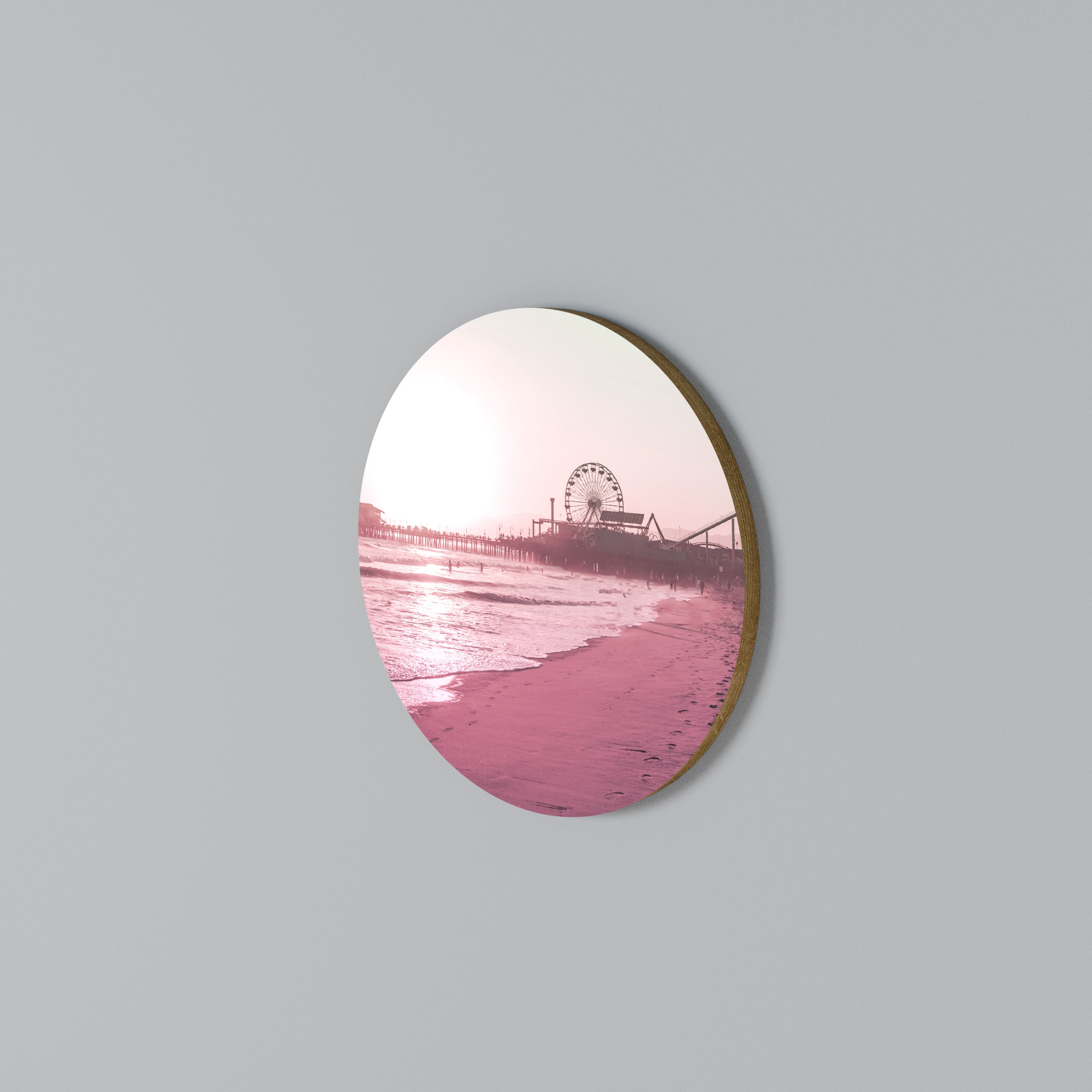 PASTEL COAST VIBES Round Wall Art
