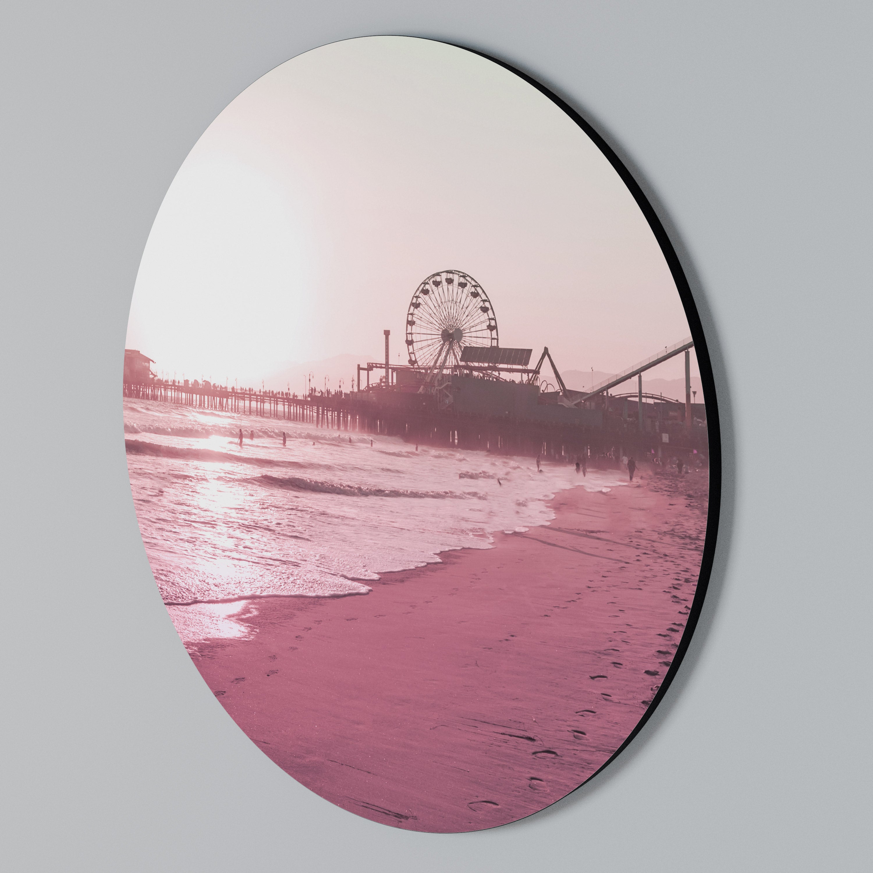 PASTEL COAST VIBES Round Wall Art