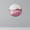PASTEL COAST VIBES Round Wall Art