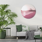 PASTEL COAST VIBES Round Wall Art