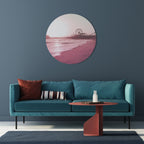 PASTEL COAST VIBES Round Wall Art