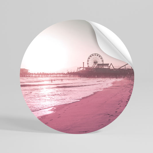 PASTEL COAST VIBES Vinilo adhesivo redondo