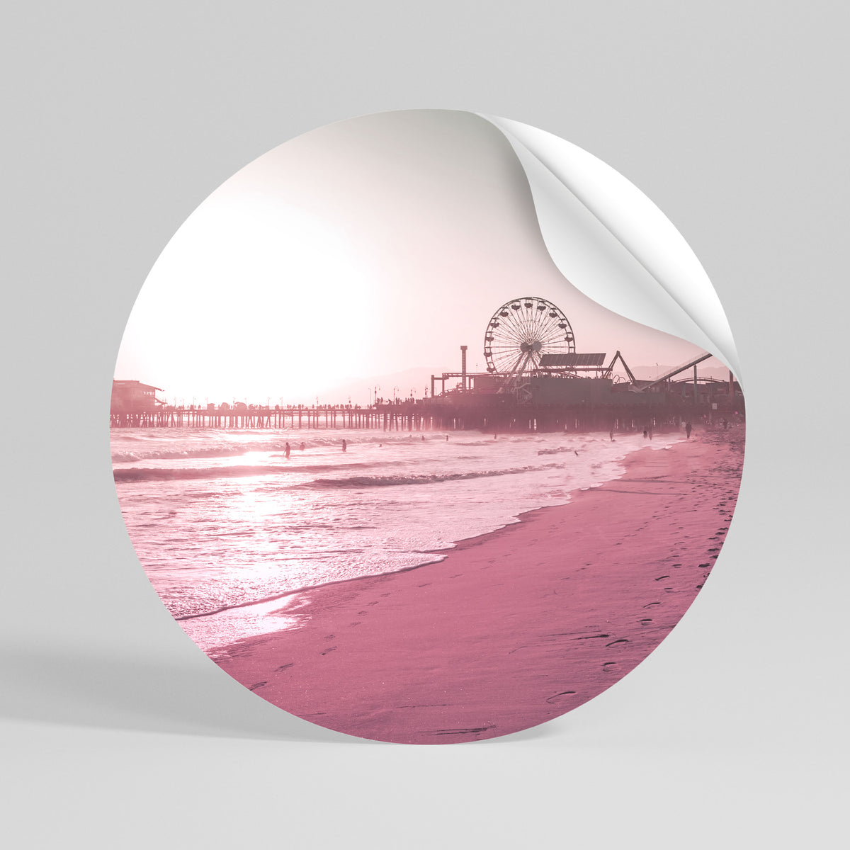 PASTEL COAST VIBES Vinilo adhesivo redondo