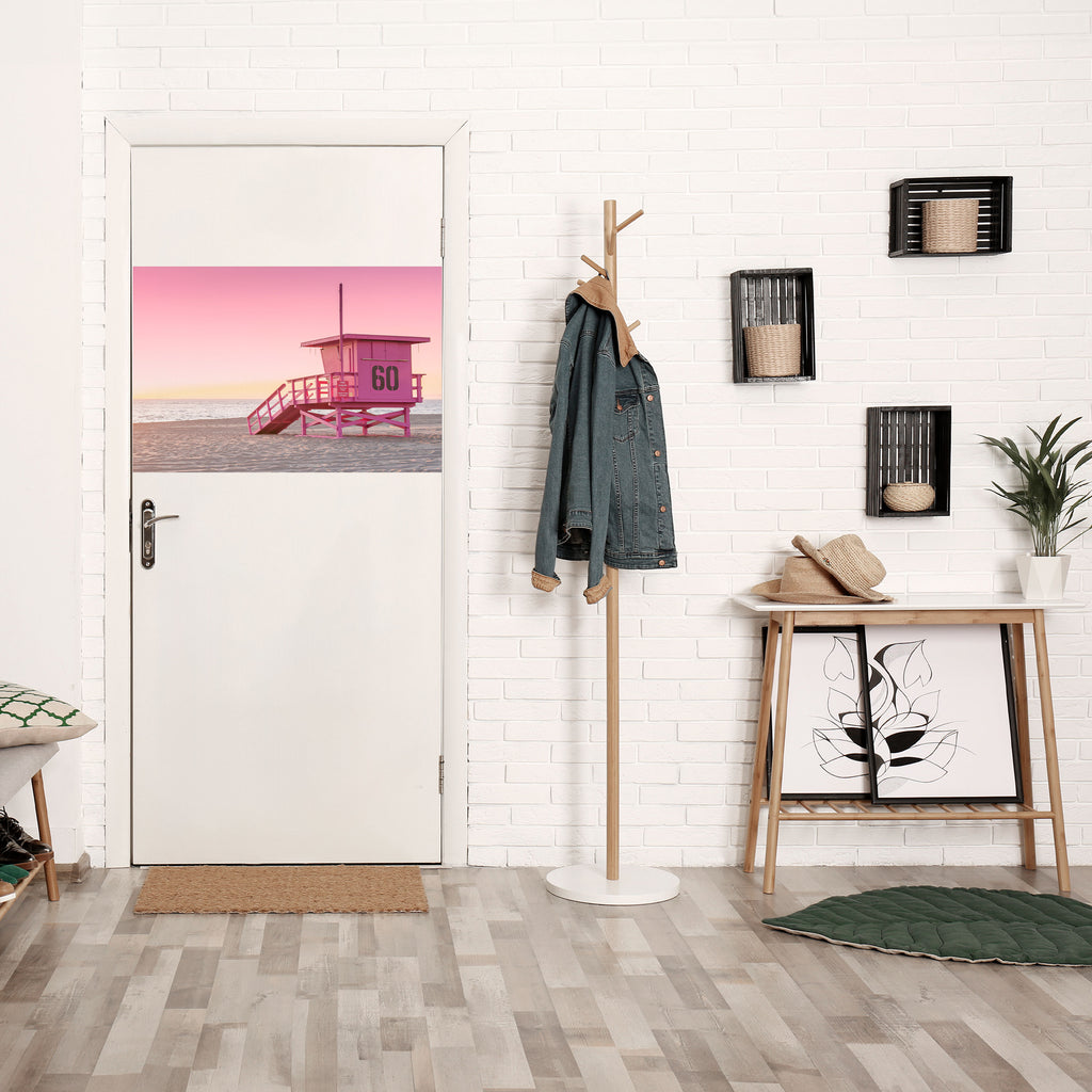 RELOJ PARAÍSO ROSA Póster horizontal autoadhesivo