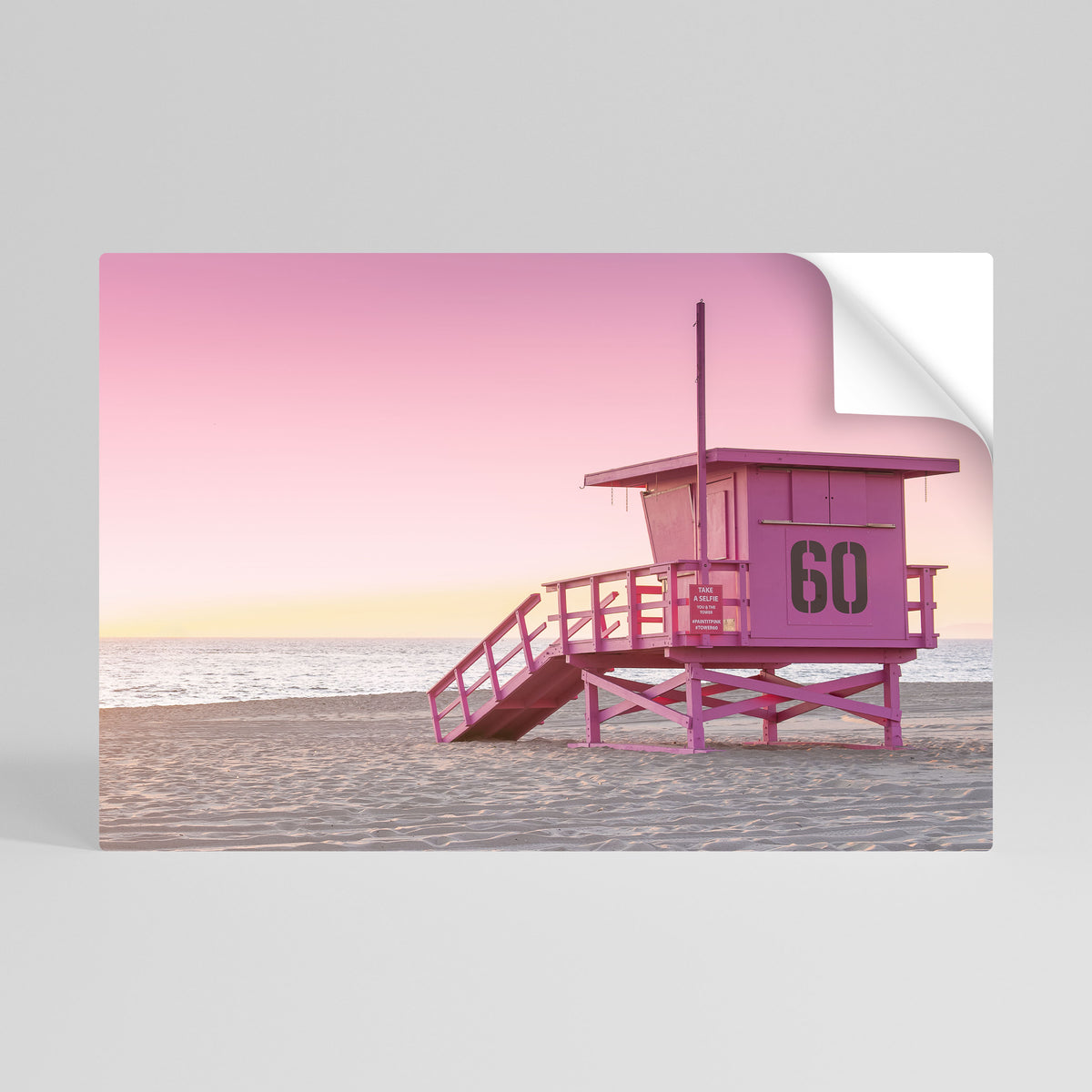 PINK PARADISE WATCH Póster adhesivo horizontal