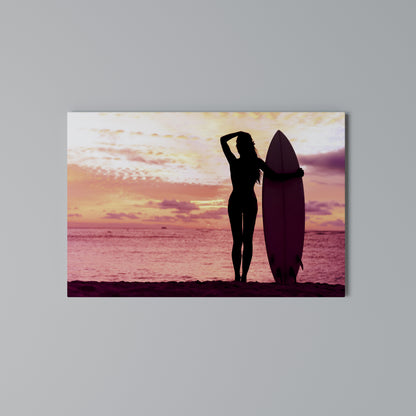 SUNSET SURF SPIRIT Cuadro en lienzo horizontal