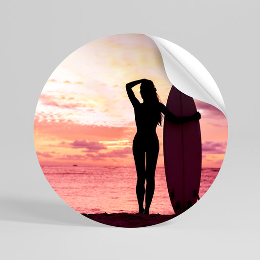 SUNSET SURF SPIRIT Vinilo adhesivo redondo