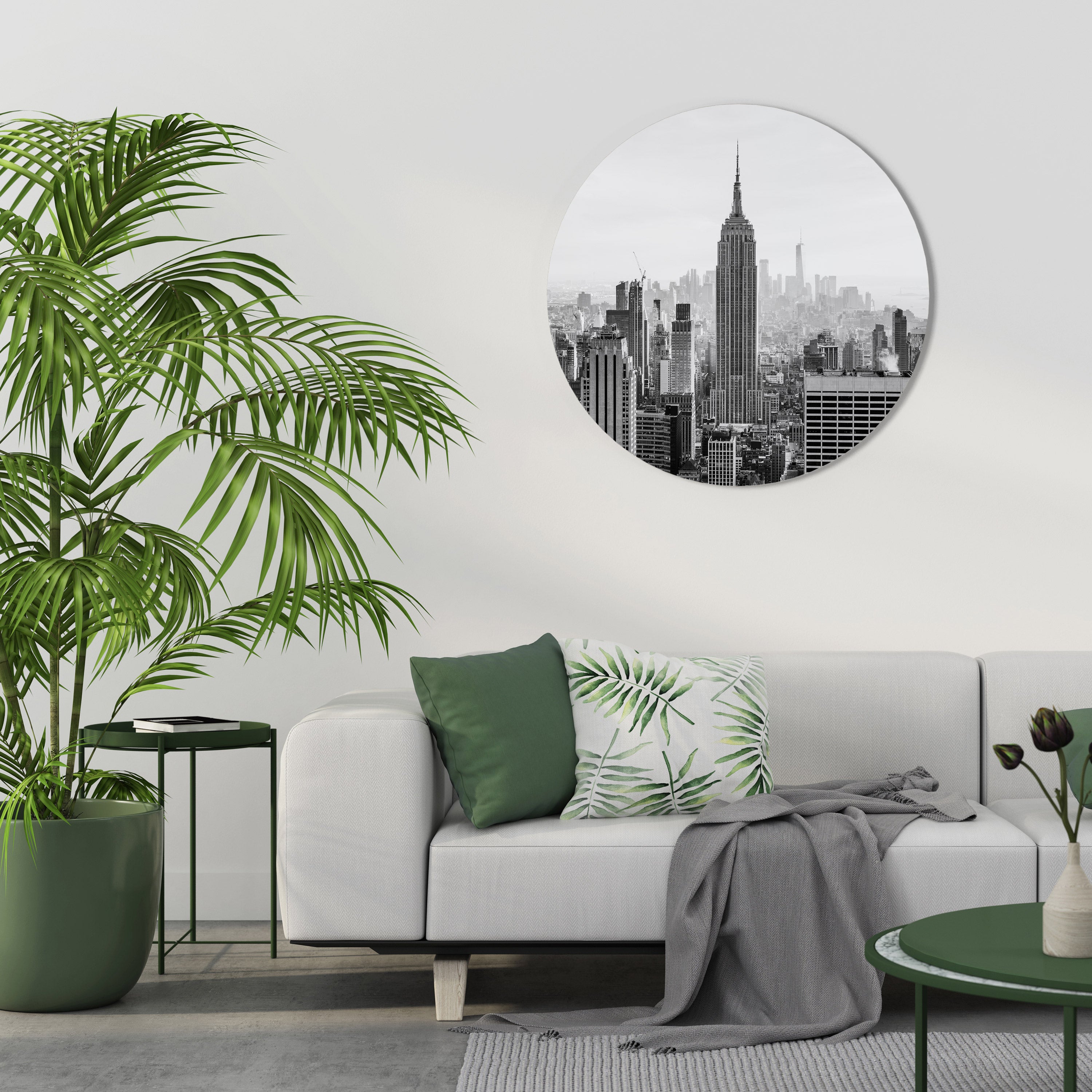 EMPIRE STATE BUILDING Round Wall Art