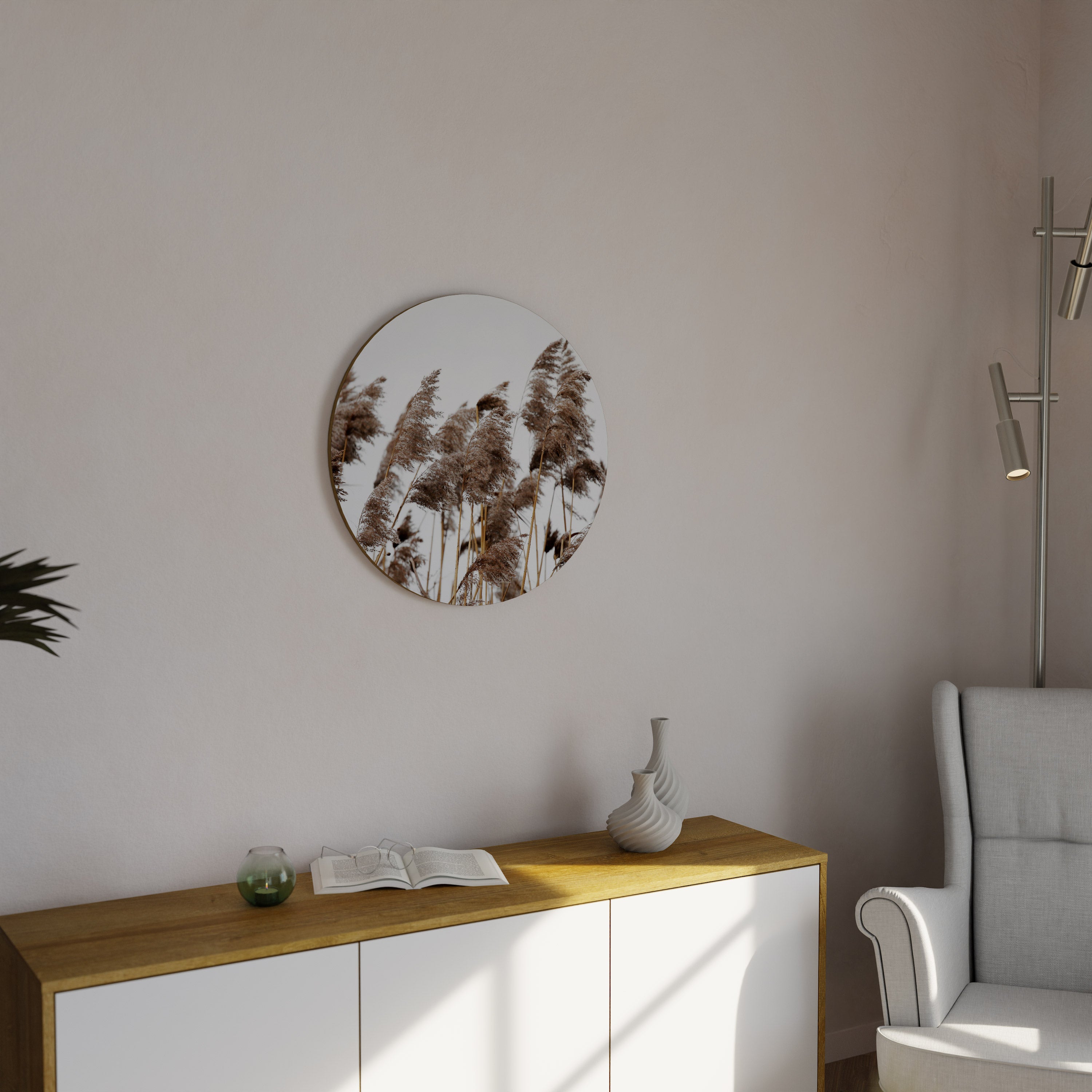 DANCE OF REEDS Round Wall Art