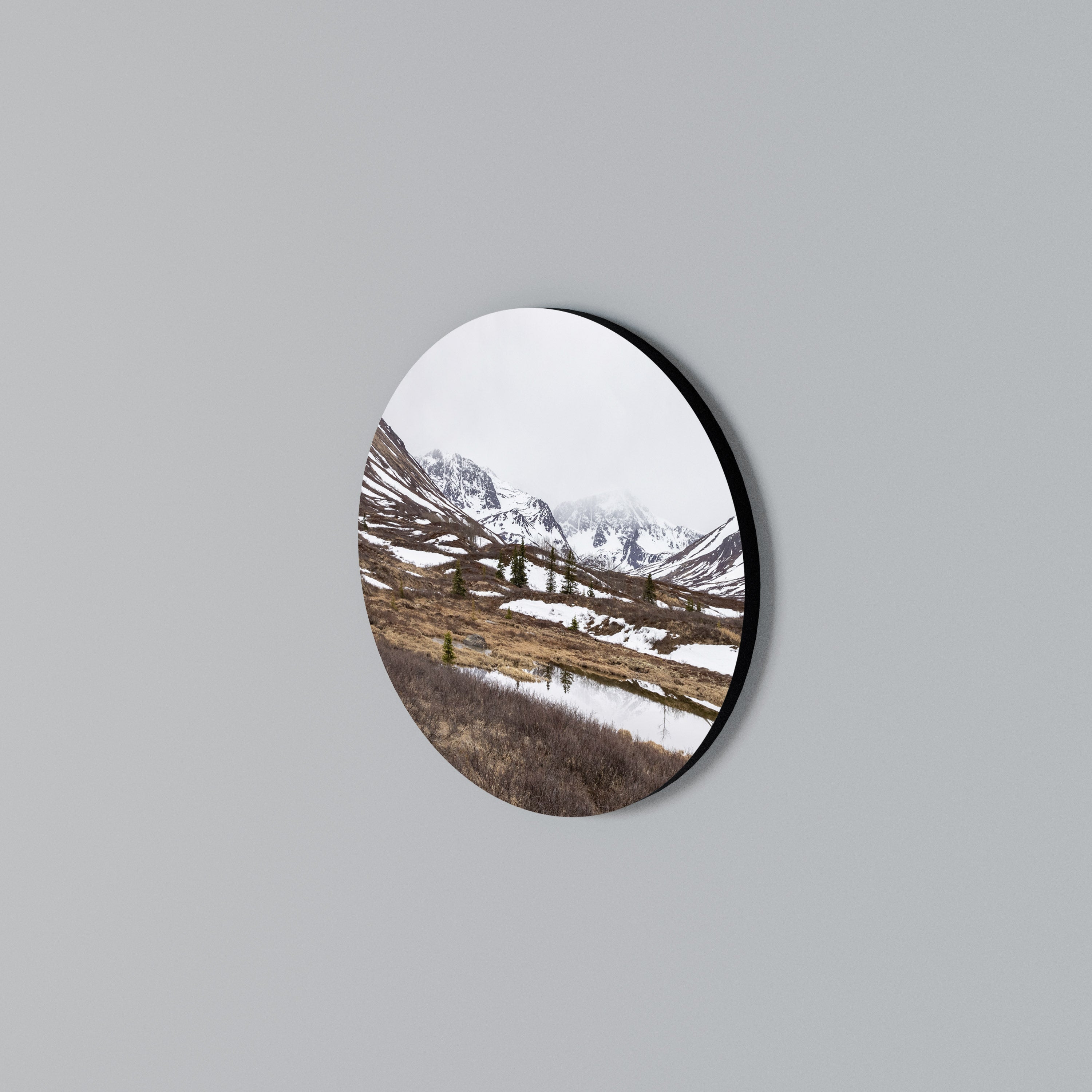 ECHOES OF WINTER Round Wall Art