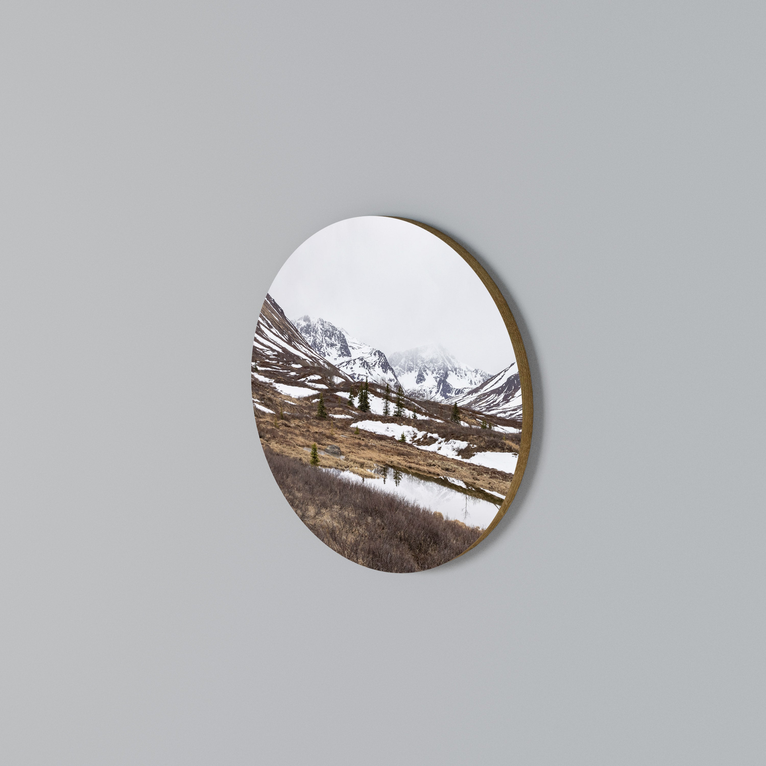 ECHOES OF WINTER Round Wall Art